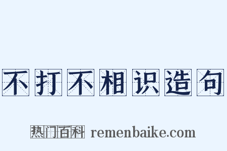 不打不相识造句是什么意思的图片